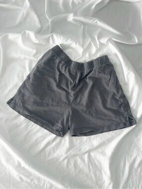 Brandy Melville Charcoal Gray Elastic-Waist Athletic Shorts